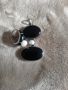Сребърен комплект пръстен и висулка с перла и оникс, снимка 2