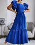 Синя дълга рокля, снимка 1 - Рокли - 45154954