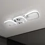 Модерна LED таванна лампа EIDISUNY, 3 квадрата LED, 33W студена бяла светлина (сребриста), снимка 1