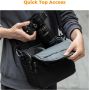 K&F Concept малка чанта за камера през рамо DSLR/безогледални, черна, снимка 4
