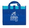 Плажна постелка - синя светлосиня раирана чанта с надуваема възглавница 180х86см, снимка 3