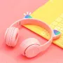 Розови безжични Bluetooth слушалки с котешки уши - FM Радио, MP3 плеър, снимка 2