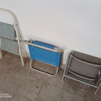табуретка сгъваема, сгъваем стол, алуминиева , снимка 1 - Къмпинг мебели - 45522954