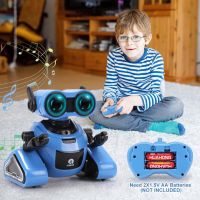 JQLM Акумулаторна детска играчка робот с дистанционно и управление със жестове с ръце, музика, синьо, снимка 6 - Музикални играчки - 45115811