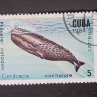 1984 г. Китове и делфини.  Куба., снимка 4 - Филателия - 45448705