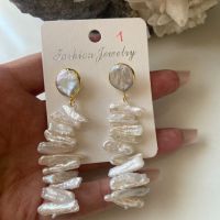 Модно бижу обеци с истински перли , снимка 2 - Обеци - 45359295