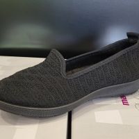 Дамски черни леки обувки с гъвкави подметки в черен цвят, снимка 3 - Маратонки - 45637923