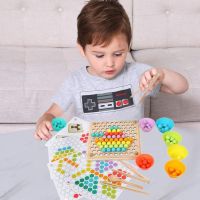 3583 Монтесори играчка детска мозайка от дървени мъниста, снимка 2 - Образователни игри - 45830165