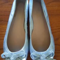 Сребристи балеринки❗️ , снимка 2 - Дамски ежедневни обувки - 45544827