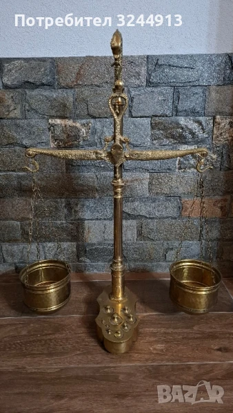 Масивна месингова везна , снимка 1