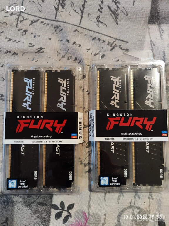 Рам памет 16GB DDR5 5600 Kingston Fury Beast - Чисто нови запечатани!, снимка 1