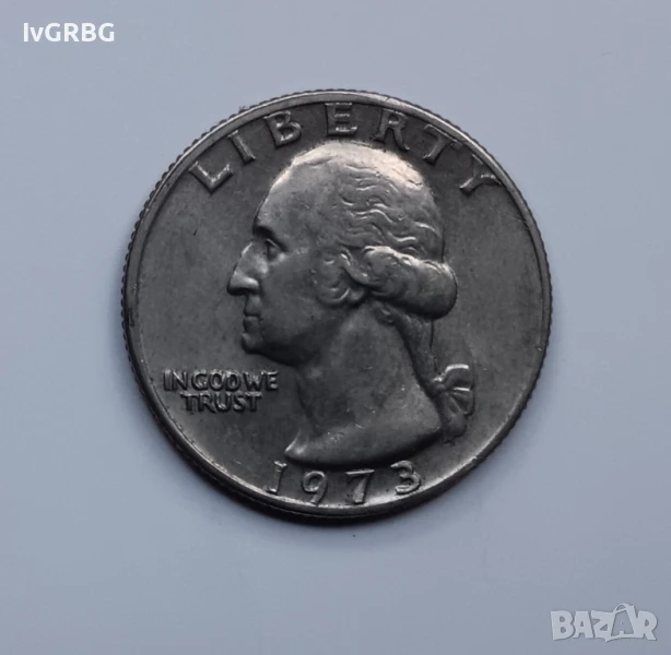 25 цента САЩ 1973 1/4 долар САЩ 1973 Американска монета Четвърт долар 1973 Америка , снимка 1