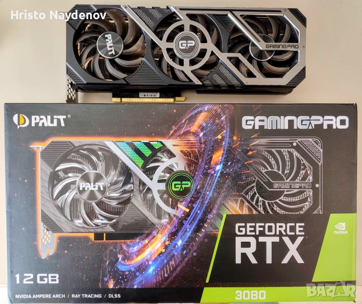 Видеокарта Palit GeForce RTX™ 3080 GamingPro 12GB LHR, снимка 1