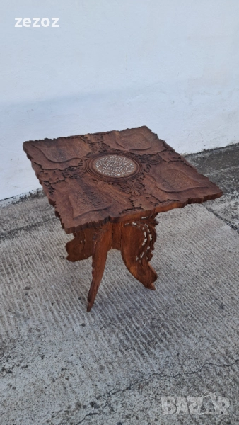 Индийска маса масив махагон, снимка 1