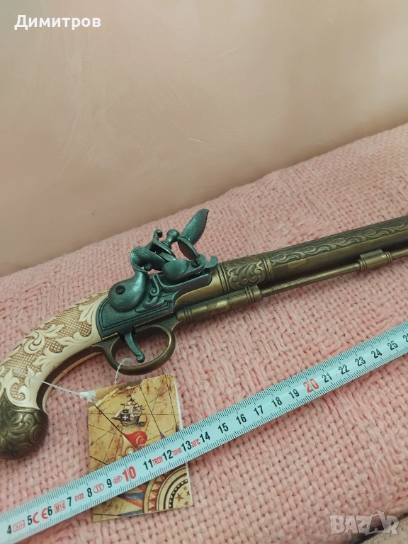 Ретро бронзов пистолет , снимка 1