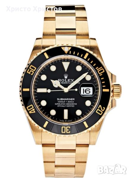 Мъжки луксозен часовник Rolex Submariner 41 mm 126618LN Yellow Gold Black Dial , снимка 1