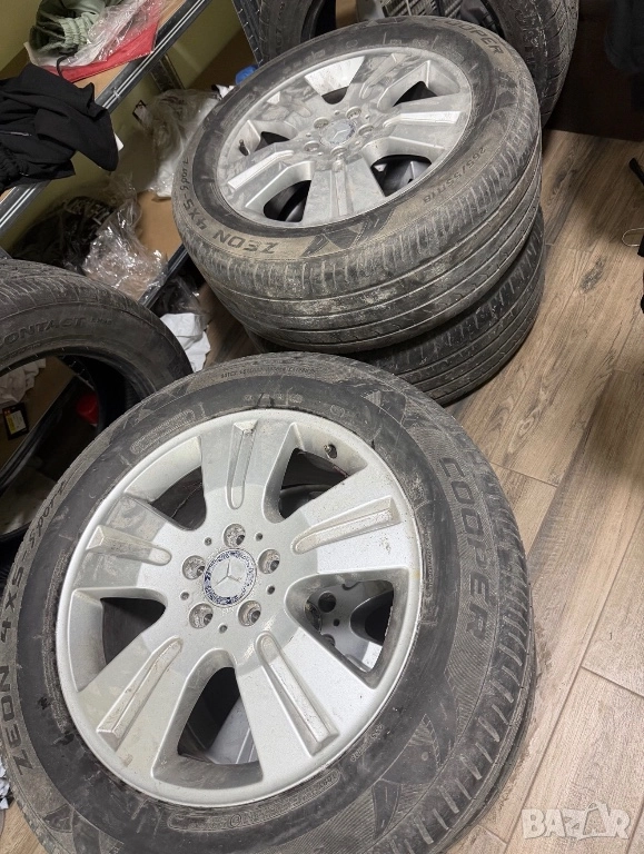 4 джанти 18инча за Mercedes ML + две все сезонни гуми за тях, снимка 1