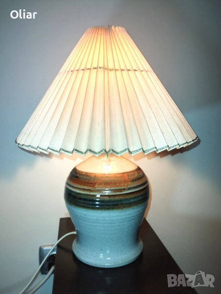 Много красива, стара лампа от керамика. , снимка 1