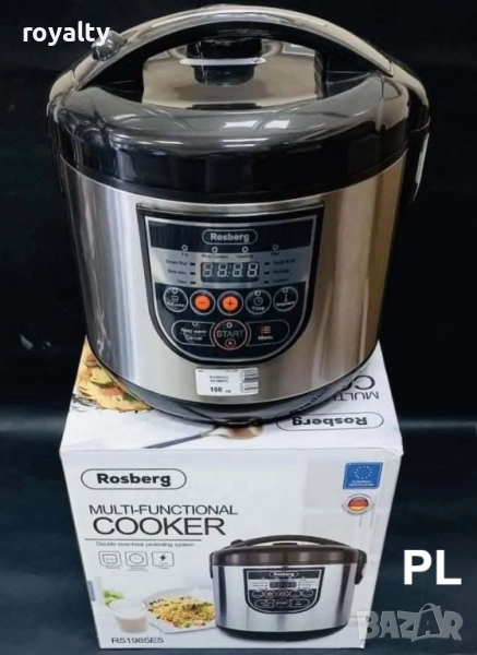 Мултикукър Rosberg R51985E5 780W/5л.-10програми, LED дисплей, снимка 1