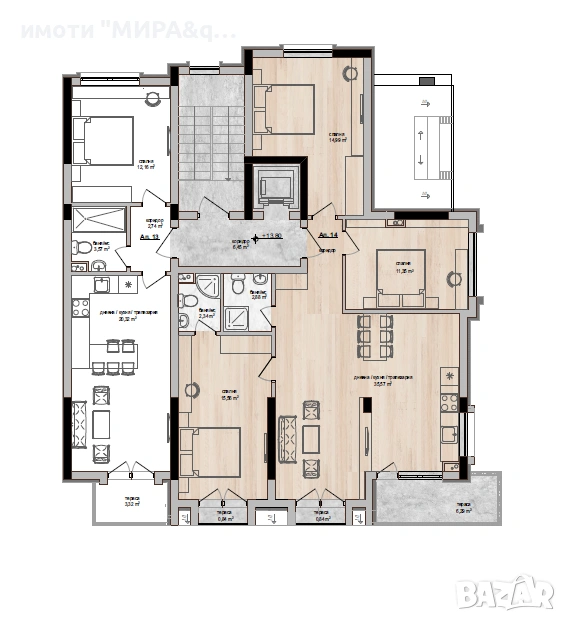 Многостаен апартамент с три спални в кв. Бадема, гр. Хасково, снимка 1