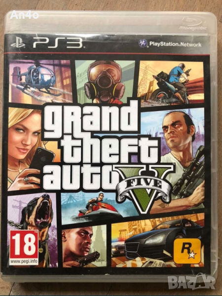 Диск GTA 5 Grand Theft Auto V ГТА 5 PS3 ПС3 Playstation 3 Play Station 3, снимка 1