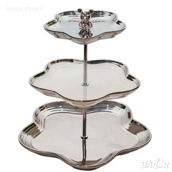 Поднос за сервиране на три нива, снимка 1