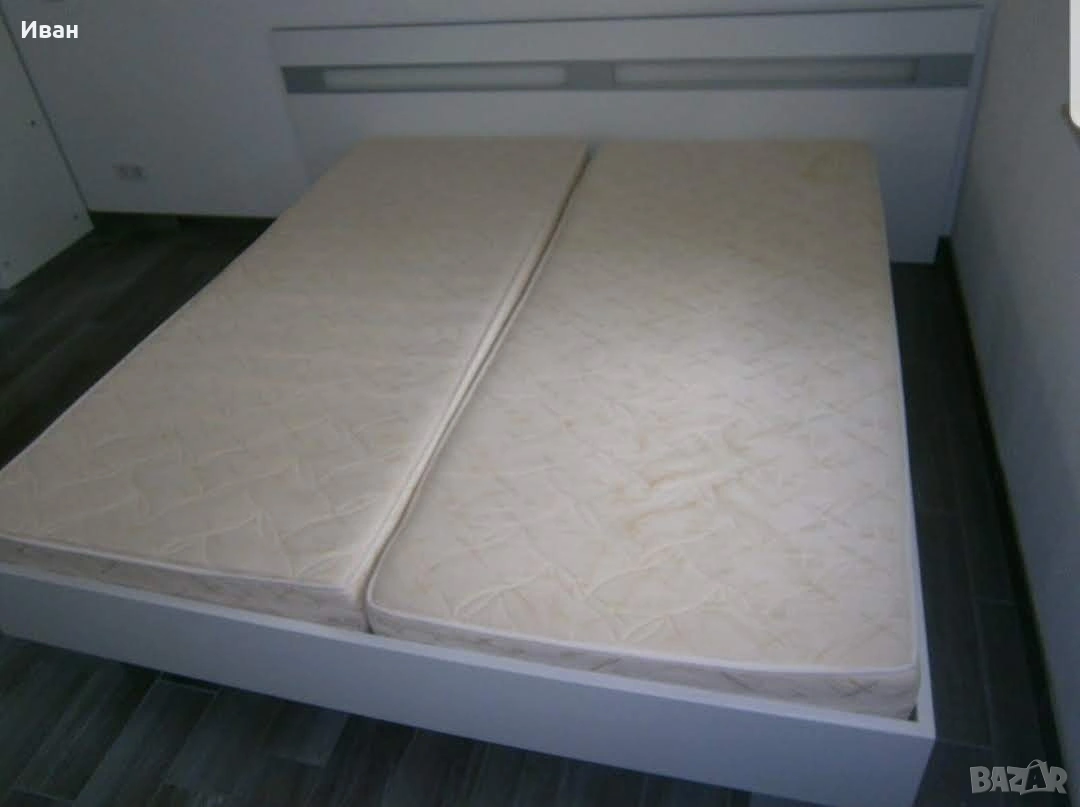 Легло / Спалня 180х200 с подматрачни рамки и матраци, снимка 1