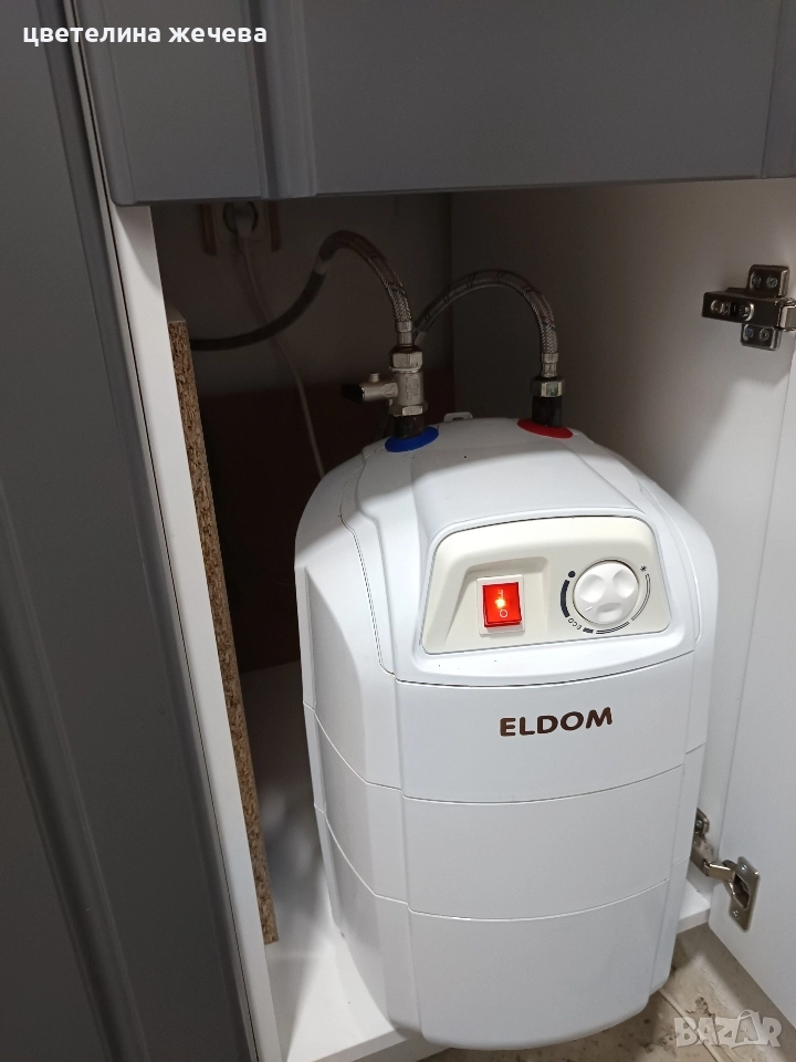 Бойлер Елдом 10 л. под мивка., снимка 1
