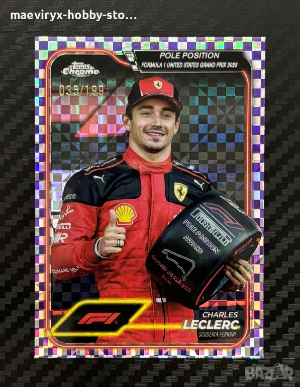 Topps Chrome Fromula 1 (2024) - #155 Charles Leclerc /199 , снимка 1