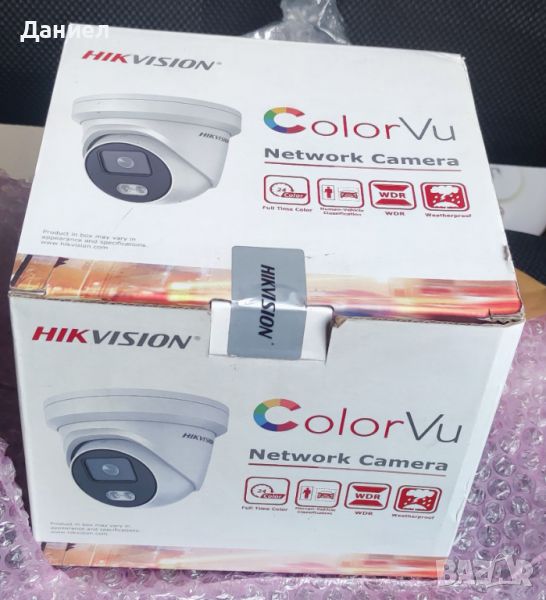 4MP IP камера с микрофон Hikvision ColorVu DS-2CD2347G2-LU, снимка 1