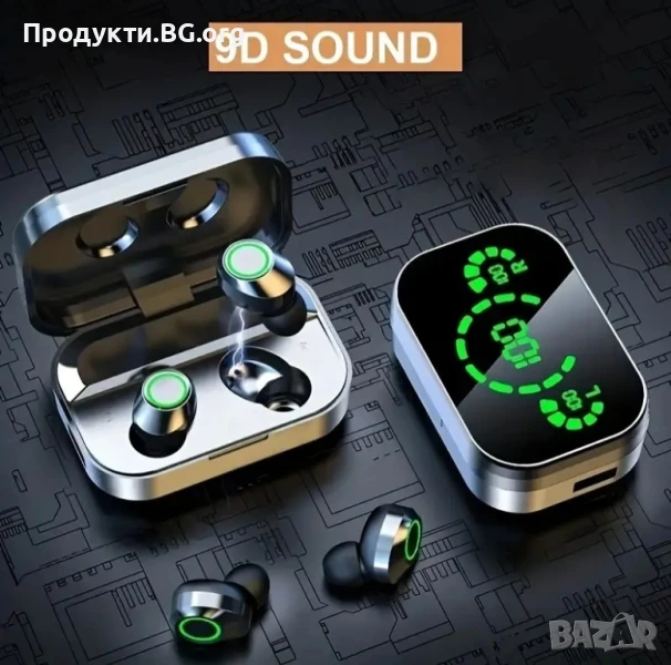Wireless Headset с LED дисплей и 9D звук – Bluetooth 5.3, снимка 1