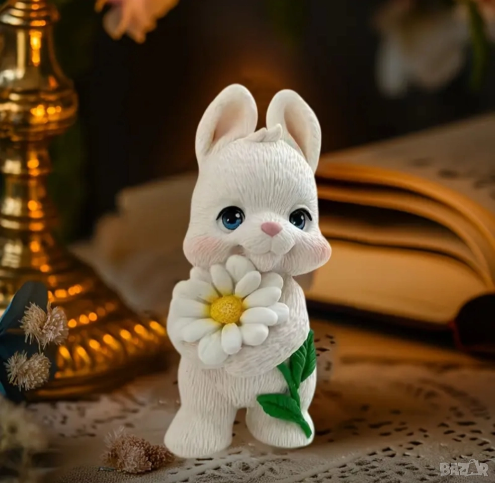 Молд зайче с маргаритка, снимка 1