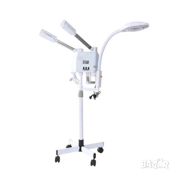 Козметична Лампа лупа и Пароозонатор с топла и студена пара 3 в 1, снимка 1