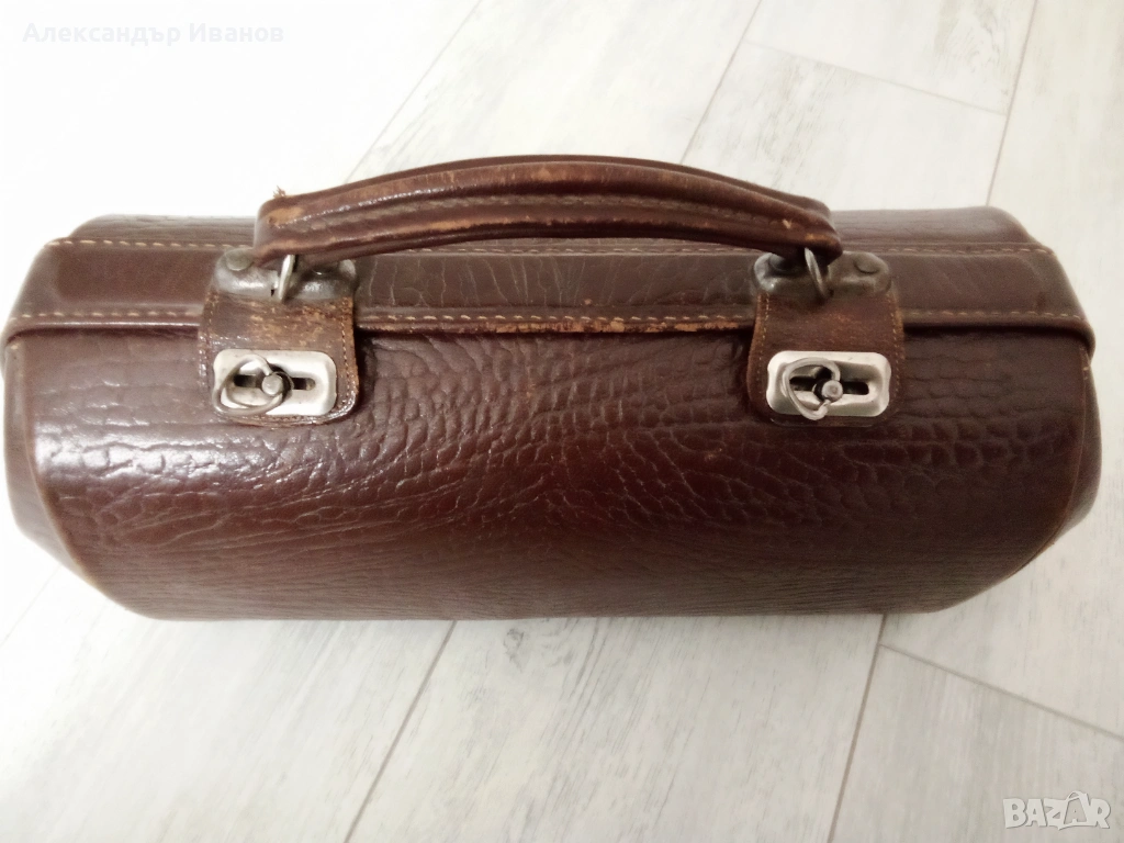 Стара лекарска,докторска чанта, снимка 1