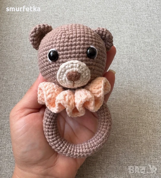 Плетена дрънкалка мече, снимка 1