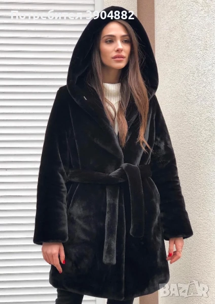 еко кожено палто, снимка 1