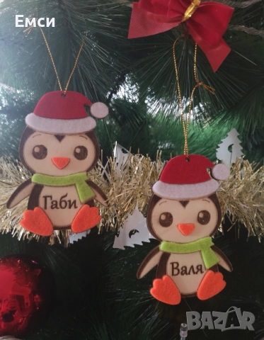 детски дървени фигурки за елха-пингвин,елен, снимка 15 - Коледни подаръци - 48123434