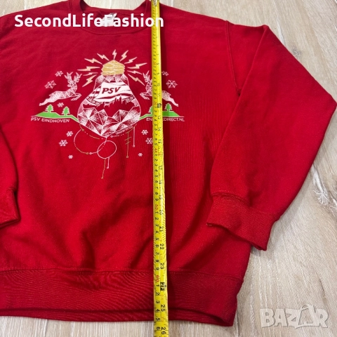 Винтидж суитшърт PSV Eindhoven с коледна тематика размер S, снимка 5 - Суичъри - 52459734