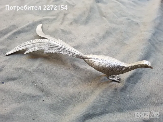 Посребрена пластика статуетка, снимка 2 - Антикварни и старинни предмети - 49875182