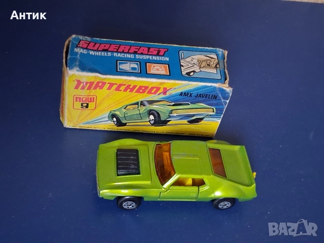 Стара Метална Количка MatchBox AMX Javelin England / 1972 год., снимка 4 - Колекции - 52750412