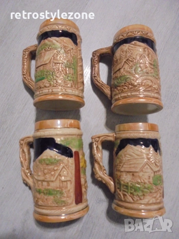 № 8500  лот от 4 стари релефни халби, снимка 6 - Други ценни предмети - 53501853