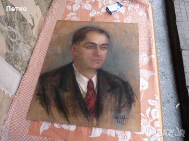 Стара картина  1946 г   58 / 48 см, снимка 10 - Антикварни и старинни предмети - 53397570