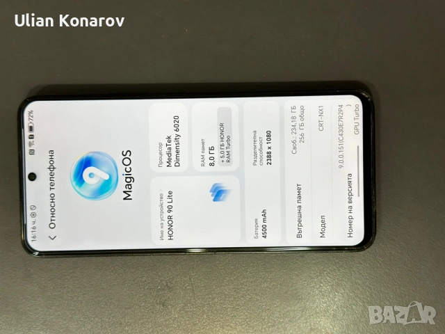 Honor 90 lite 8/256GB, снимка 3 - Huawei - 53694658