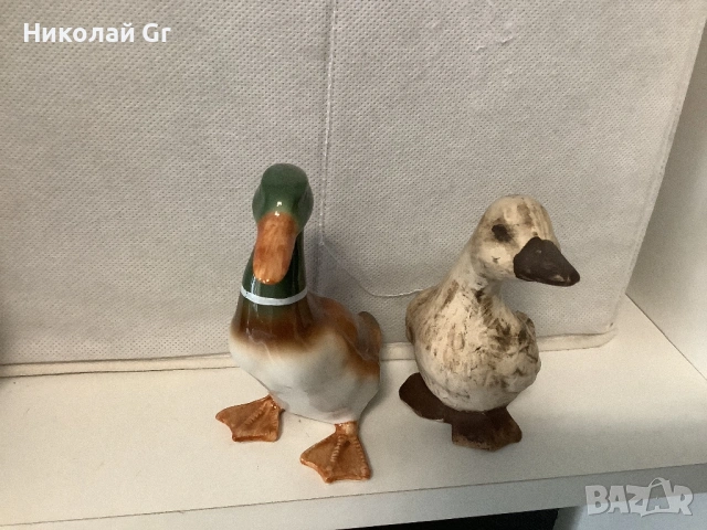 Порцеланови фигурки гъски отличен състояние цена за 2 броя, снимка 4 - Колекции - 53558289