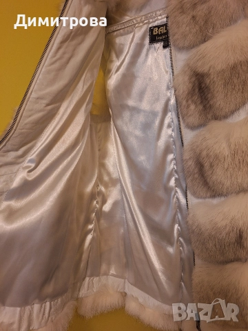 Елек с естествен косъм., снимка 3 - Елеци - 52602236