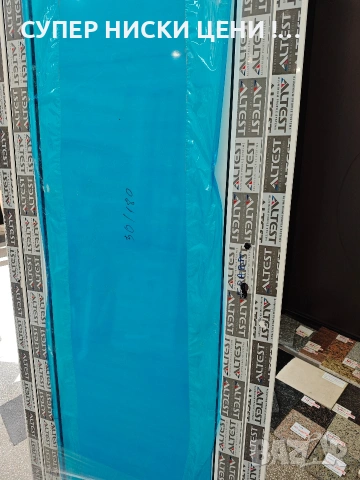 Алуминиева врата - бяла НОВА, снимка 2 - Врати за баня - 53781635