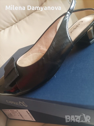 Елегантни летни обувки Caprice, естествена кожа, нисък ток