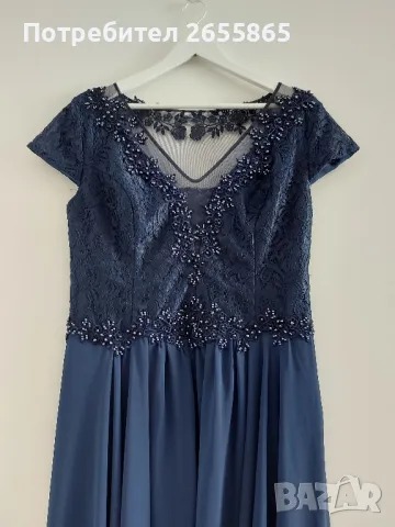 Официална рокля в синьо, снимка 2 - Рокли - 50396419