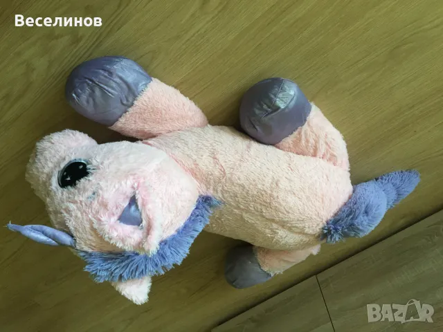 Голям плюшен розов еднорог 100 см, снимка 4 - Плюшени играчки - 50093234