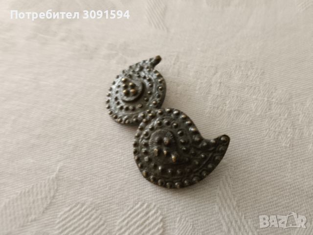  Стара Брошка пафти, бронзов накит, снимка 3 - Антикварни и старинни предмети - 46448505